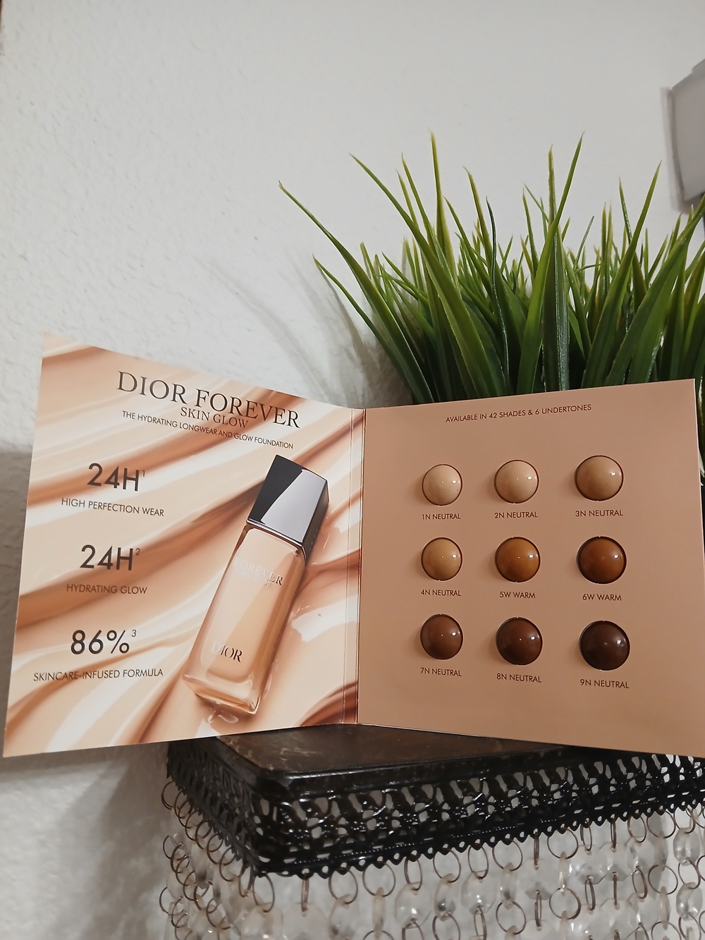 Dior Forever Skin Glow Foundation Sample Card - Neutral & Warm Beige Shades